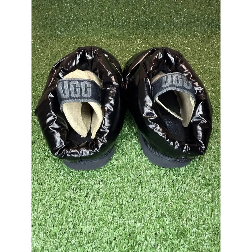 UGG Kids Puff Black Slingback Slippers Size 13 Brand New Without Box